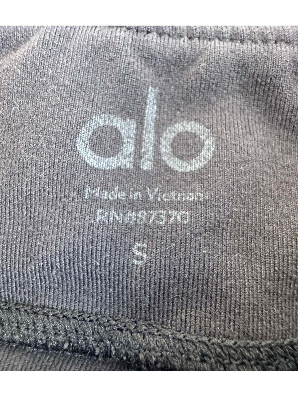 Alo Yoga High-Waist Zip It Flare Leggings black small high-rise fit split-hem - Picture 3 of 8